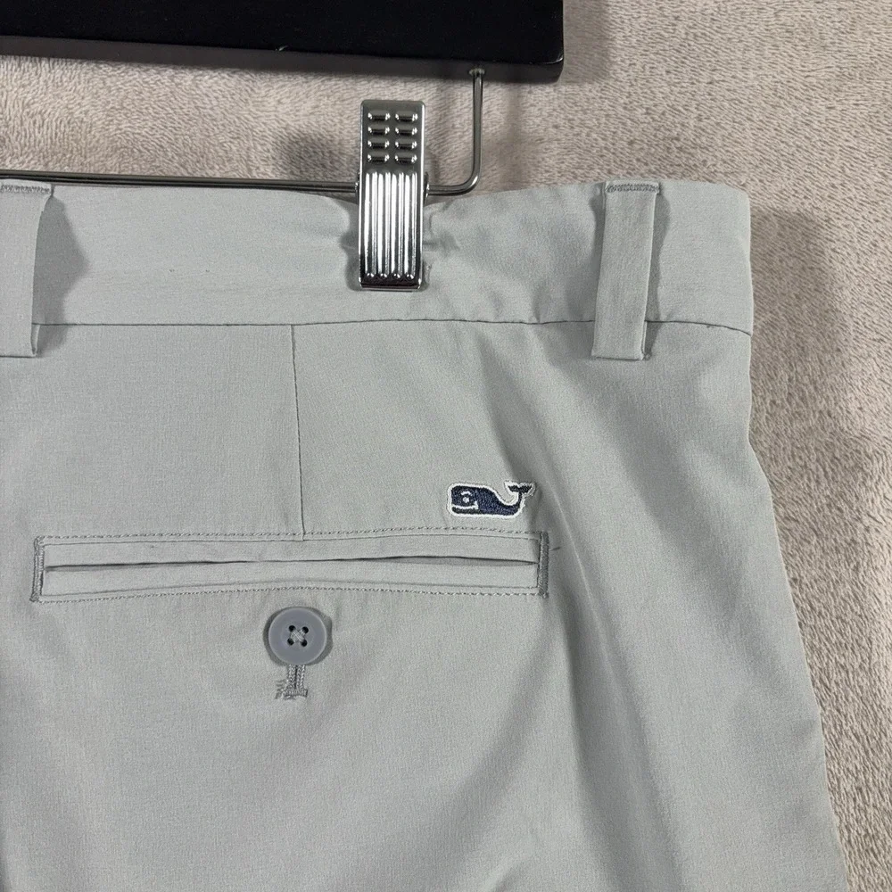 Vineyard Vines Bleeker Shorts Mens 35 Gray Performance Stretch Golf Chino